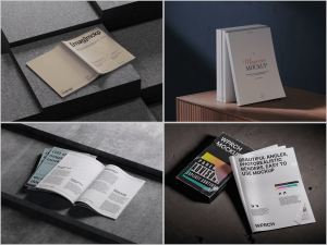 Traditional print mockups for magazines involve printing