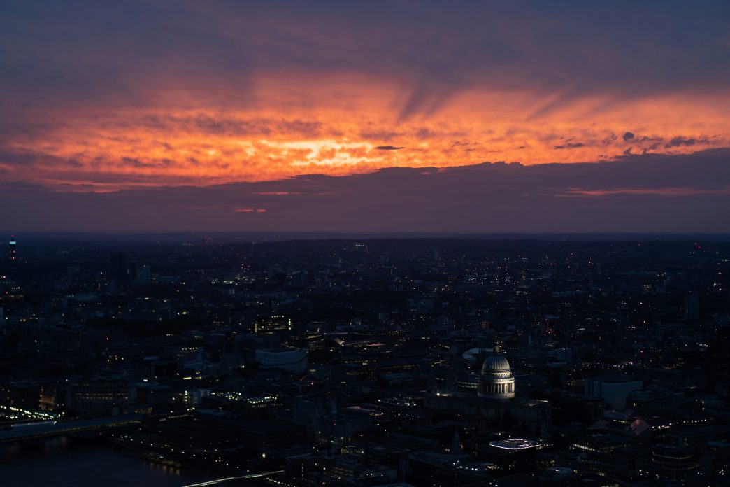 London at twilight