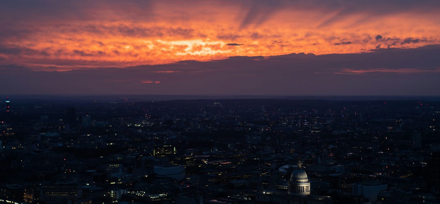 London at twilight