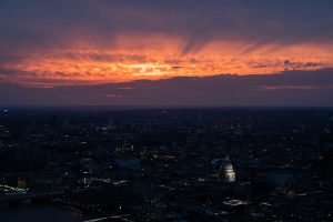 London at twilight
