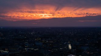 London at twilight