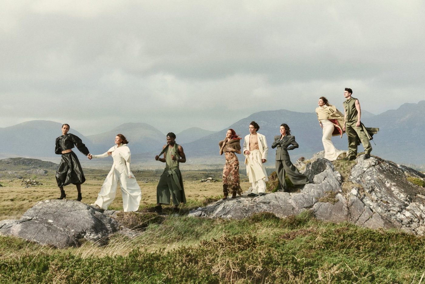 More Than 90 Designers To Show At Ireland Fashion Week 2026 As Campaign Lands: the Ireland Fashion Week 2026 Coming Home campaign cast on the rocks at Roundstone, Connemara, photographed by Damian Foxe